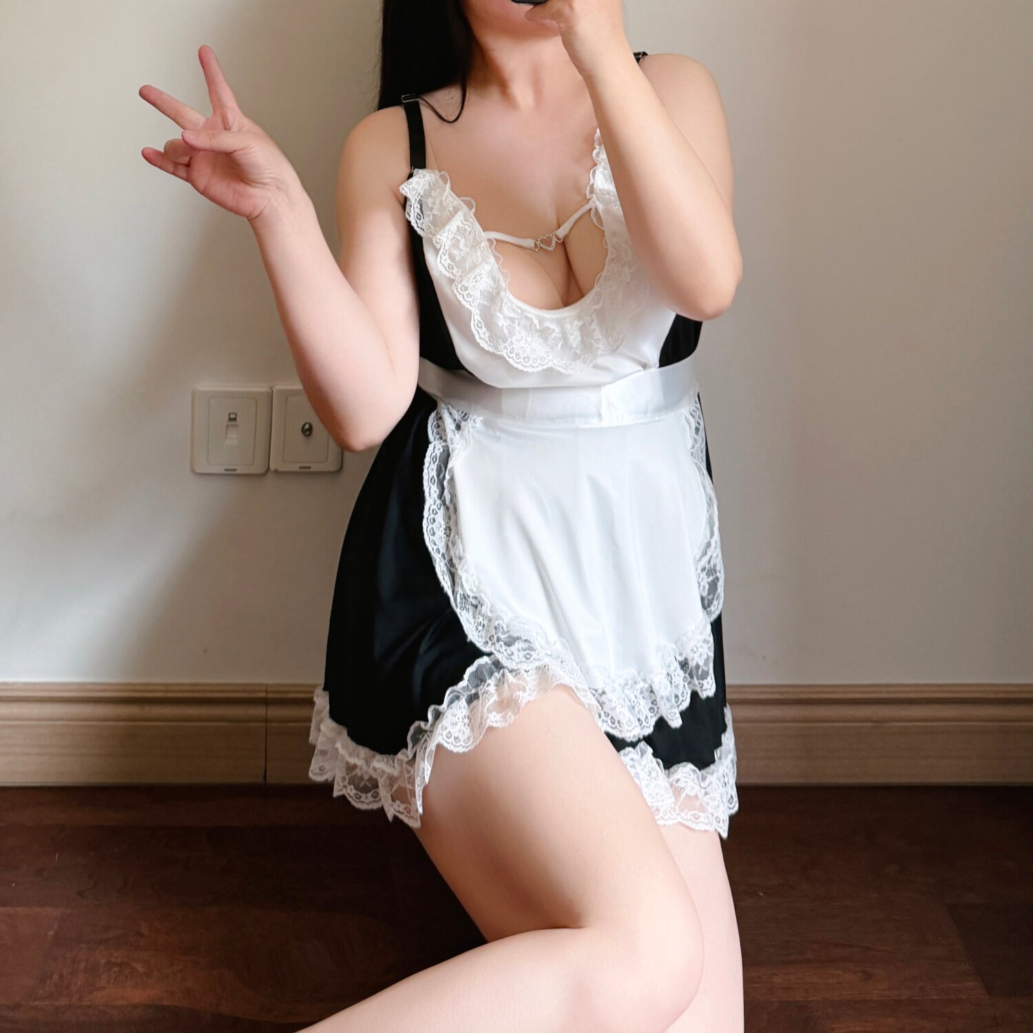 200斤加肥加大码女装性感女仆睡裙胖mm吊带蕾丝诱惑睡衣私房床上