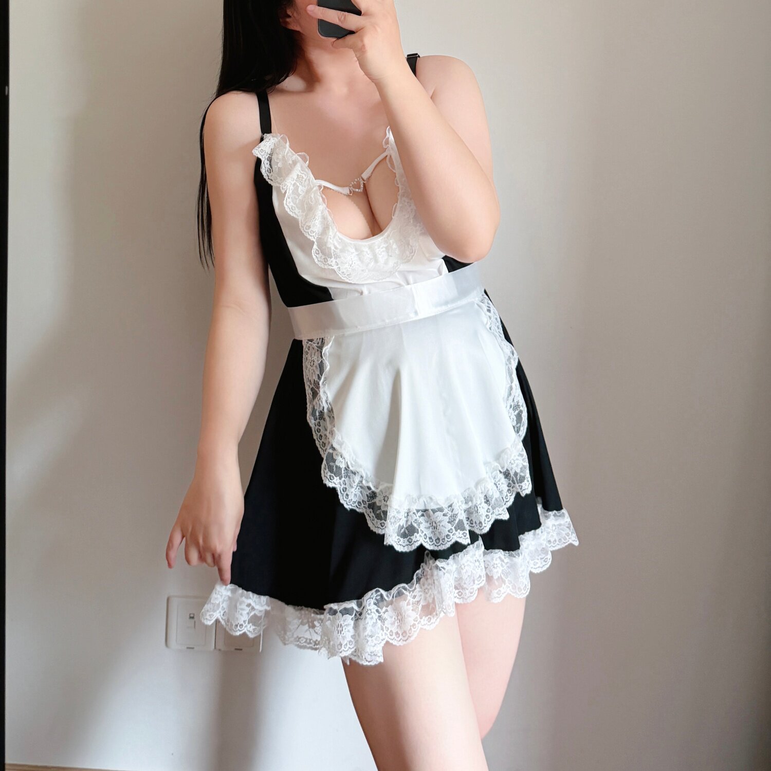 200斤加肥加大码女装性感女仆睡裙胖mm吊带蕾丝诱惑睡衣私房床上