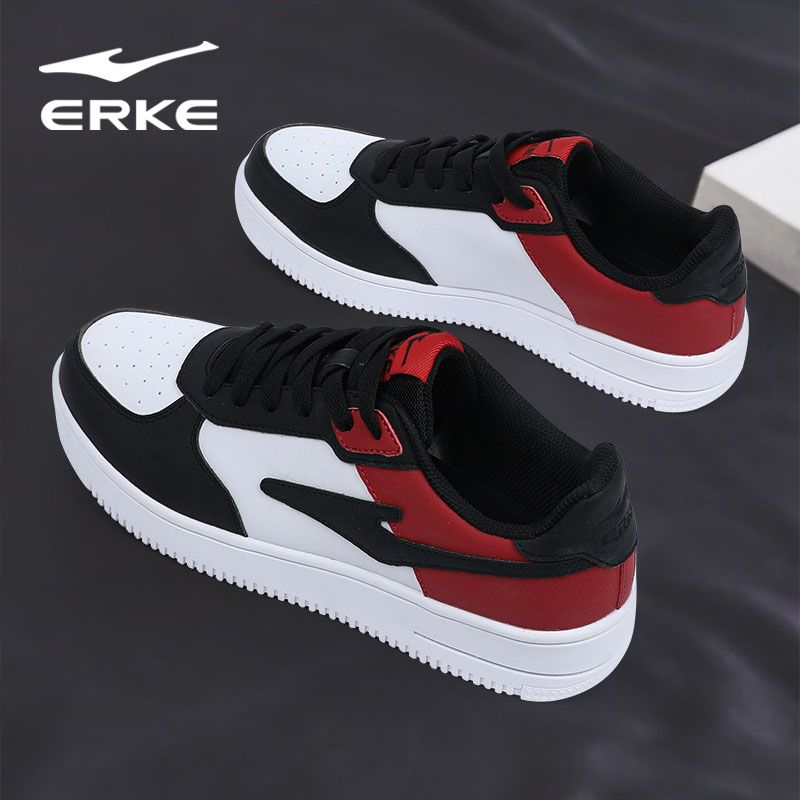 鸿星尔克板鞋男鞋官方正品男士休闲鞋子冬2025新款男款皮面运动鞋