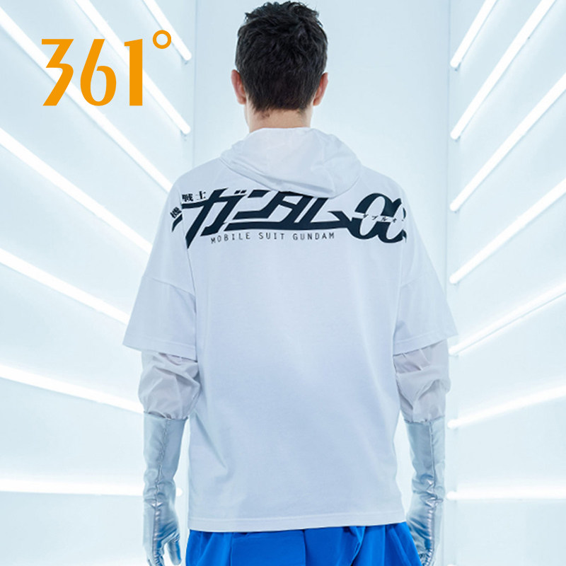 361高达联名短袖t恤男夏季宽松潮流行大码青少年高中学生休闲体恤