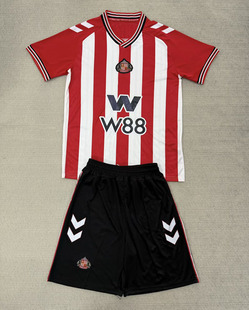 桑德兰红白短袖球衣男2526新款足球运动服套装定制印号字速干队服