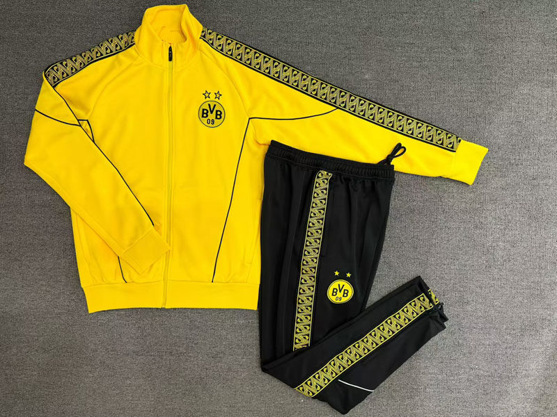 蒙特2526复古黄色长袖足球训练服球衣外套男出场热身长裤运动队服