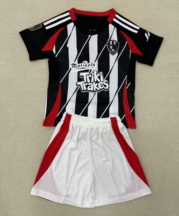 乌鸦队冷偏门足球服短袖训练套装黑条纹定制25新款男透气运动踢球