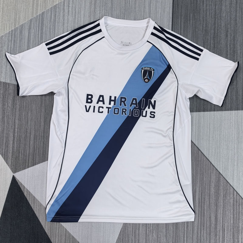 巴黎fc2526复古新款短袖足球训练服球衣男上衣速干健身冷门运动服