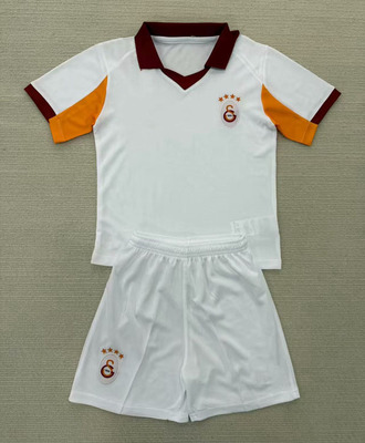 加拉塔萨雷冷门足球服短袖套装25-26新男女训练透气白色比赛运动