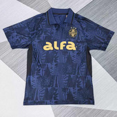 格雷米奥复古冷门球衣短袖 男POLO领宝蓝2525训练服运动健身队服