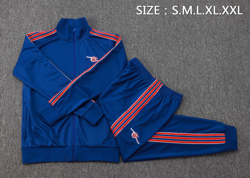 阿森纳宝蓝长袖足球训练服球衣外套男2425出场热身长裤运动服套装