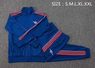 阿森纳宝蓝长袖足球训练服球衣外套男2425出场热身长裤运动服套装