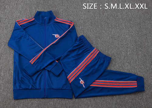 阿森纳宝蓝长袖足球训练服球衣外套男2425出场热身长裤运动服套装