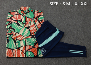 阿森纳2526迷彩长袖足球训练服球衣外套男出场热身健身长裤运动服