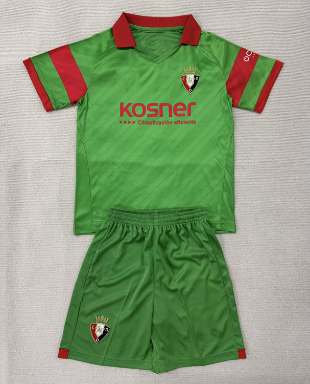 奥萨苏纳冷门球衣短袖足球训练服套装绿色男定制2526比赛运动健身