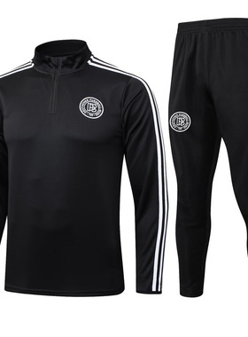 德国黑色半拉长袖足球训练服球衣男2526新款出场热身长裤运动队服