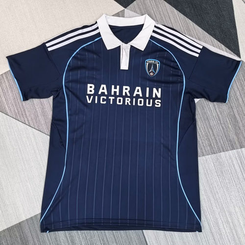 巴黎fc宝蓝短袖球衣男2526冷门足球服上衣定制印号字速干运动队服