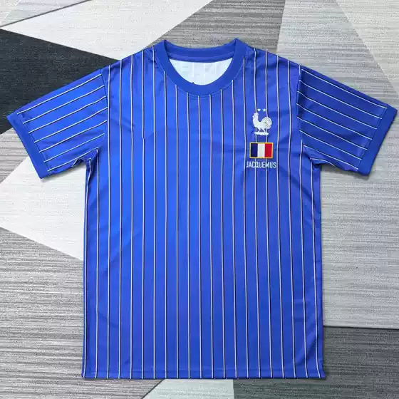 Retro Football Training Uniform Jersey Blue Customized Men's and Women's 2627 New Quick-Drying Fitness Sports Competition Uniform