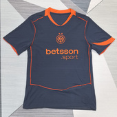 复古宝蓝短袖 速干运动服定制印号字 足球训练服上衣男球衣2526新款