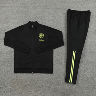 阿森纳黑色长袖外套球衣男2324足球训练服出场热身健身长裤运动服