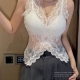 蝴蝶性感蕾丝吊带防走光背心新款 美背内衣抹胸外穿胸垫上衣打底