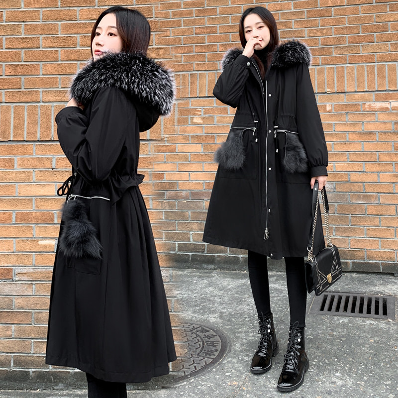 新款派克服女2025冬新款獭兔毛内胆可拆卸长款过膝貉子毛皮草外套,女装/女士精品,派克服,淘宝优惠券,粉丝福利购,淘宝优惠卷