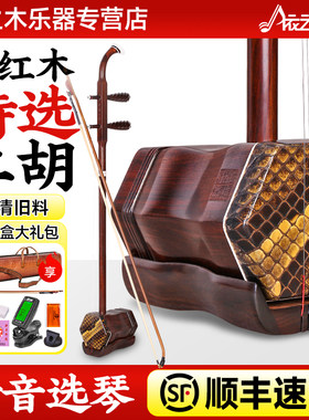 老红木二胡特选明清旧料正品手工专业厂家直销考十级大音量二胡琴