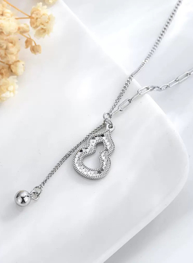 S925纯银碎冰冰流苏项链女轻奢小众设计感锁骨链2025新款爆款颈链