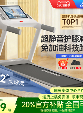 立久佳E9跑步机家用款小型静音折叠走步爬坡机家庭室内健身房专用