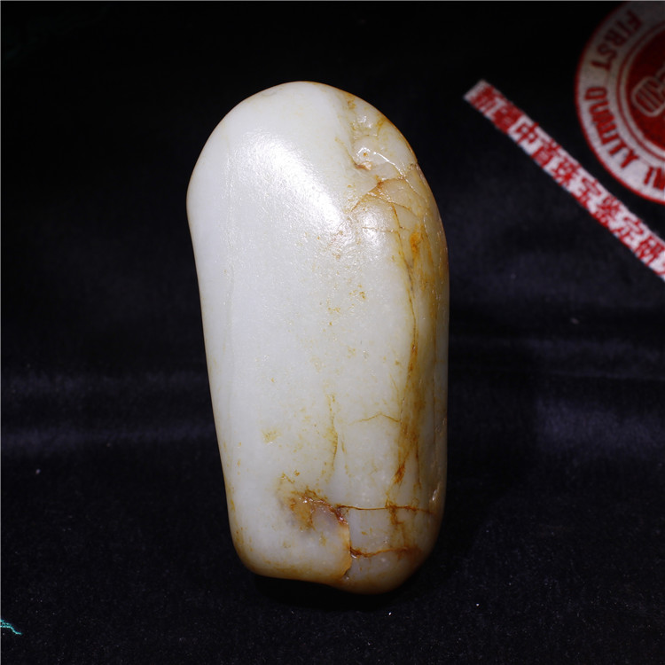 和田玉籽料原石手把件新疆天然玉石独籽522克真皮白玉雕刻料包邮