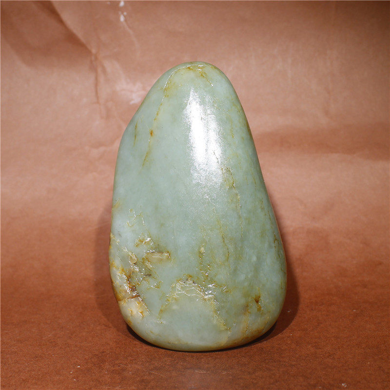 和田玉籽料原石手把件好肉沙枣青白玉新疆天然玉石雕刻包邮325克