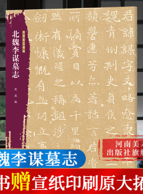 【旗舰正版】北魏李谋墓志北朝墓志精选字帖+原大整拓 魏碑楷书毛笔书法字帖穆亮元桢等墓志铭精选毛笔练字古帖书籍河南美术出版社