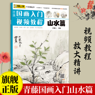 河南美术出版 国画基础知识山水画法范例与讲解 社 国画写生与课堂实践 青藤国画入门视频教程.山水篇