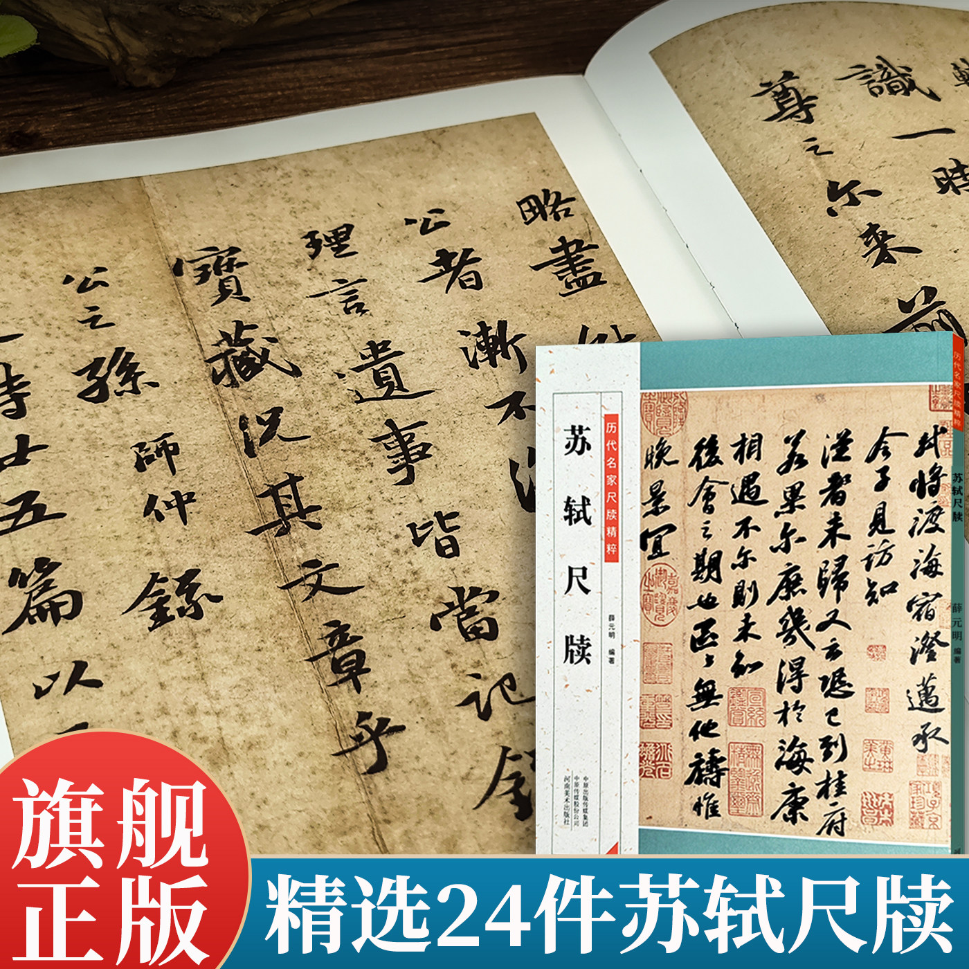 【旗舰正版】苏轼尺牍 历代名家尺牍精粹毛笔字帖碑帖注释释文苏轼黄庭坚米芾蔡襄手札墨迹临摹附原碑帖简体旁注河南美术出版社