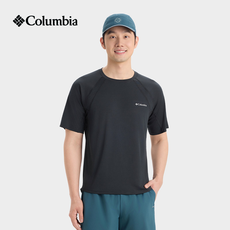 春夏款Columbia哥伦比亚男士户外运动休闲速干圆领短袖T恤AE1950