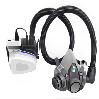 5V康本电动送风防毒面罩6200配6001滤盒防甲醛化工气体焊接烟尘