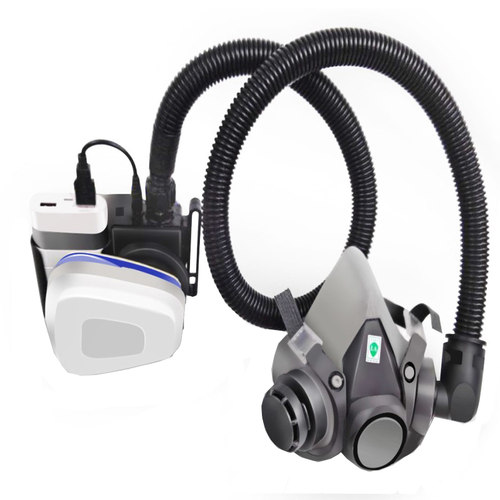 5V康本电动送风防毒面罩6200配6001滤盒防甲醛化工气体焊接烟尘