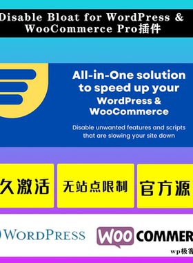 Disable Bloat for WordPress & WooCommerce Pro 优化加速插件