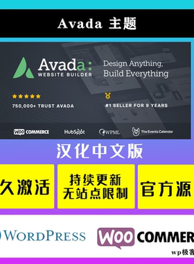 Avada 汉化 WP主题Wordpress 多用途外贸商城跨境电商企业主题