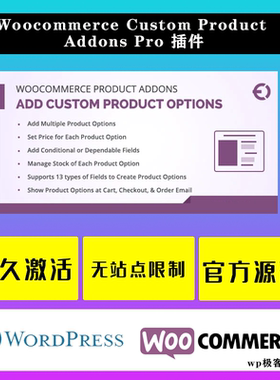Woocommerce Custom Product Addons Pro WP插件 自定义产品插件