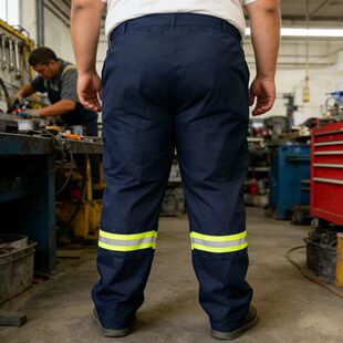加肥特大码工装裤防酸碱防静电环卫工作裤铁路加油站化工厂劳保裤