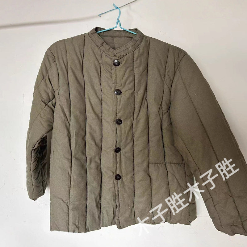 纯棉军绿冬季防寒工装棉衣棉裤男