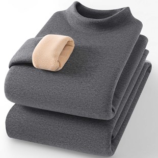 工人男女纯棉保暖内衣套装羊羔绒秋冬季加绒加厚防寒发热秋衣秋裤