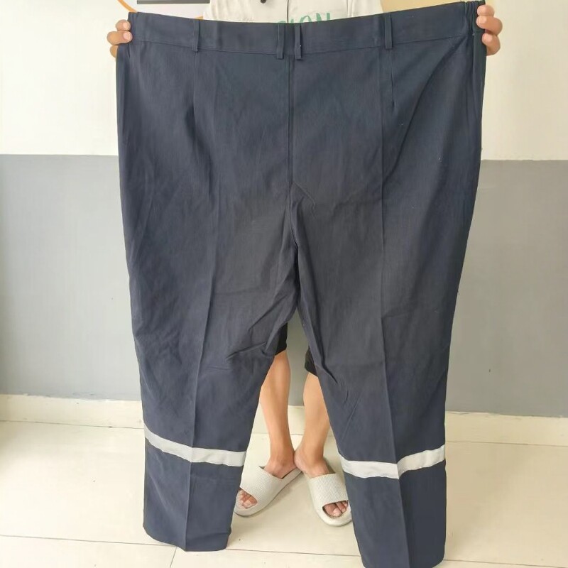 春秋加肥特大码胖子劳保裤防静电工装裤男女反光条工作裤宽松耐磨