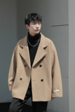 加棉加厚双排扣短款毛呢大衣外套潮504-F07-P85（加棉P95控138），男装毛呢大衣，星座504