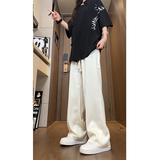 新中式风缎面丝滑西裤高级感潮牌垂感休闲长裤504-K839-P45控68，男装西裤，星座504