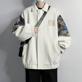 26新款小香风小熊撞色拼接潮流上衣夹克外套504-W662-P65，男装夹克，星座504