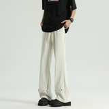 美式高街垂坠感微喇工装纽扣西裤宽松休闲长裤504-K198-P50控78，男装休闲裤，星座504