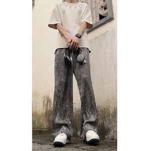 新中式风复古缎面裤子高级感垂感休闲裤504-K191-P45控68图片