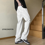 26新款学生男女微喇叭弧形拼接牛仔裤休闲裤潮504-K806-P55控79，男装牛仔裤，星座504