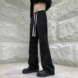 26港风铆钉垂感冰丝喇叭西裤加长休闲裤直播品控504-K812-P55控79，男装西裤，星座504