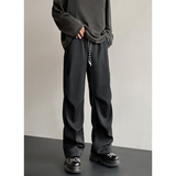 26新款褶皱垂感直筒小西裤休闲裤直播长裤潮504-K173-P55控78，男装西裤，星座504