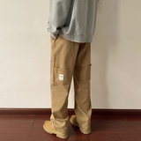 23新款日系cityboy工装裤卡其色纯棉直筒休闲裤504-K105-P50，男装休闲裤，星座504