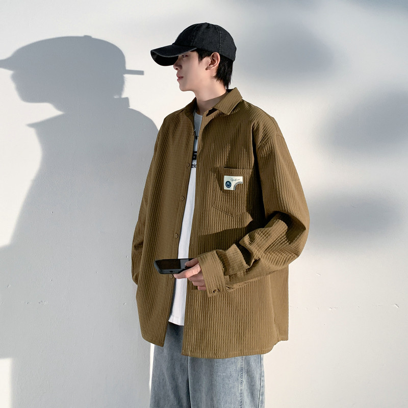 25小香风新款学生男女情侣格子衬衣工装夹克外套504-W660-P45控59,男装夹克,星座504